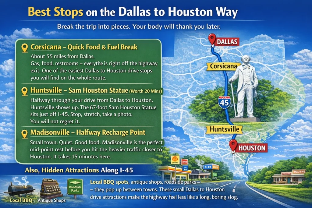Best Stops on the Dallas to Houston Way