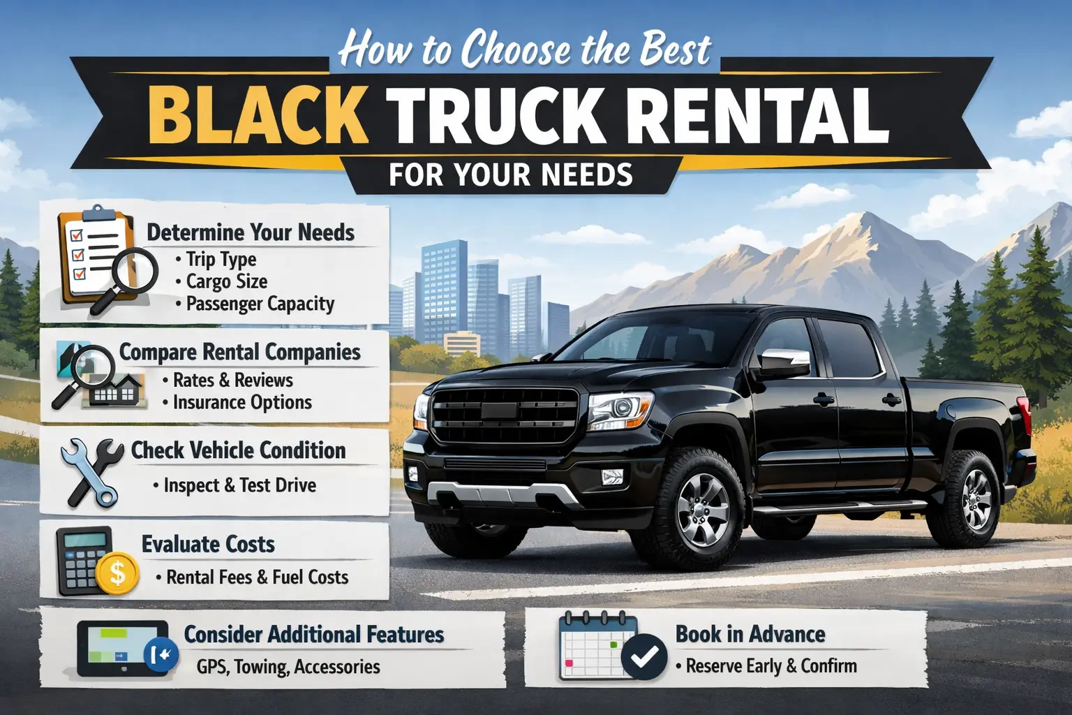 How to Choose the Best Black Truck Rental for Your Needs